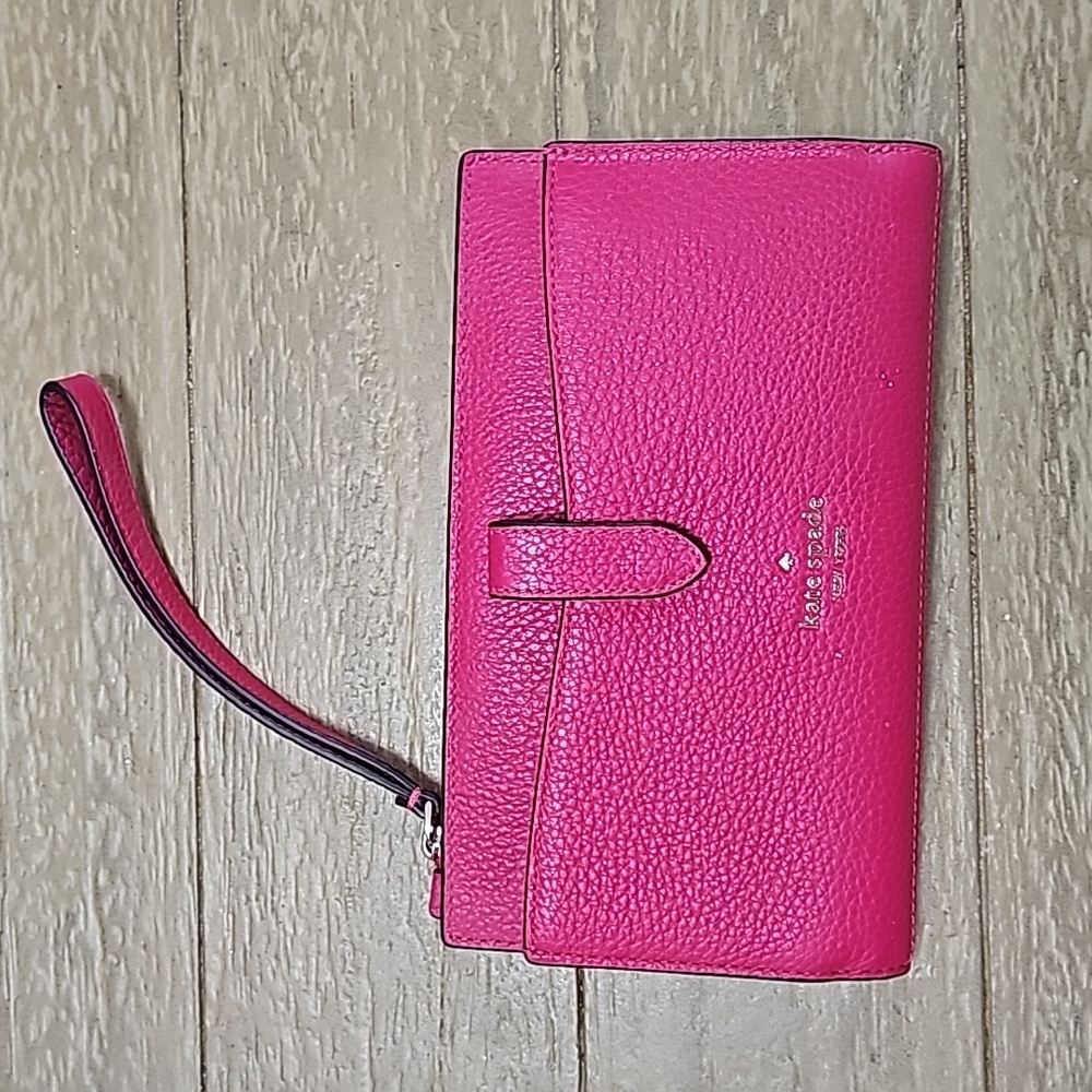 Kate Spade wallet Leila Phone wristlet bright rose